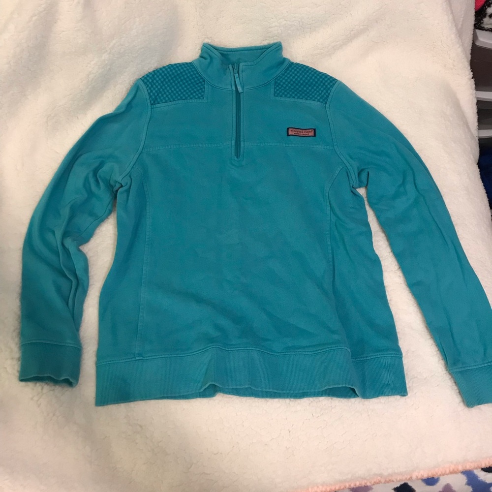Vineyard Vines Teal Gingham Shep Shirt Size S